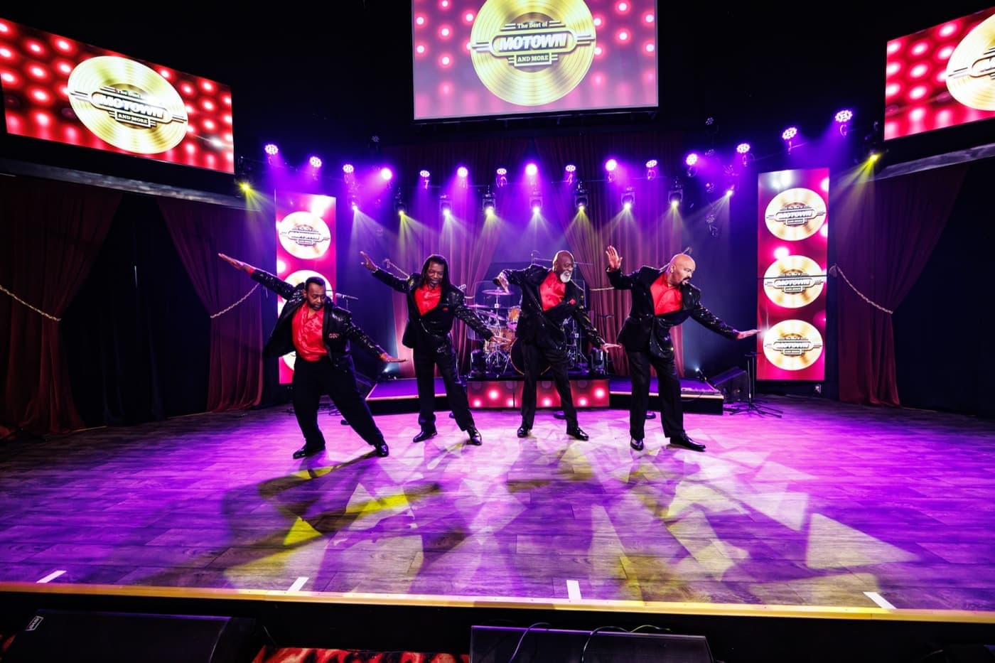 The Best of Motown and More performers under the stage lights in Branson
