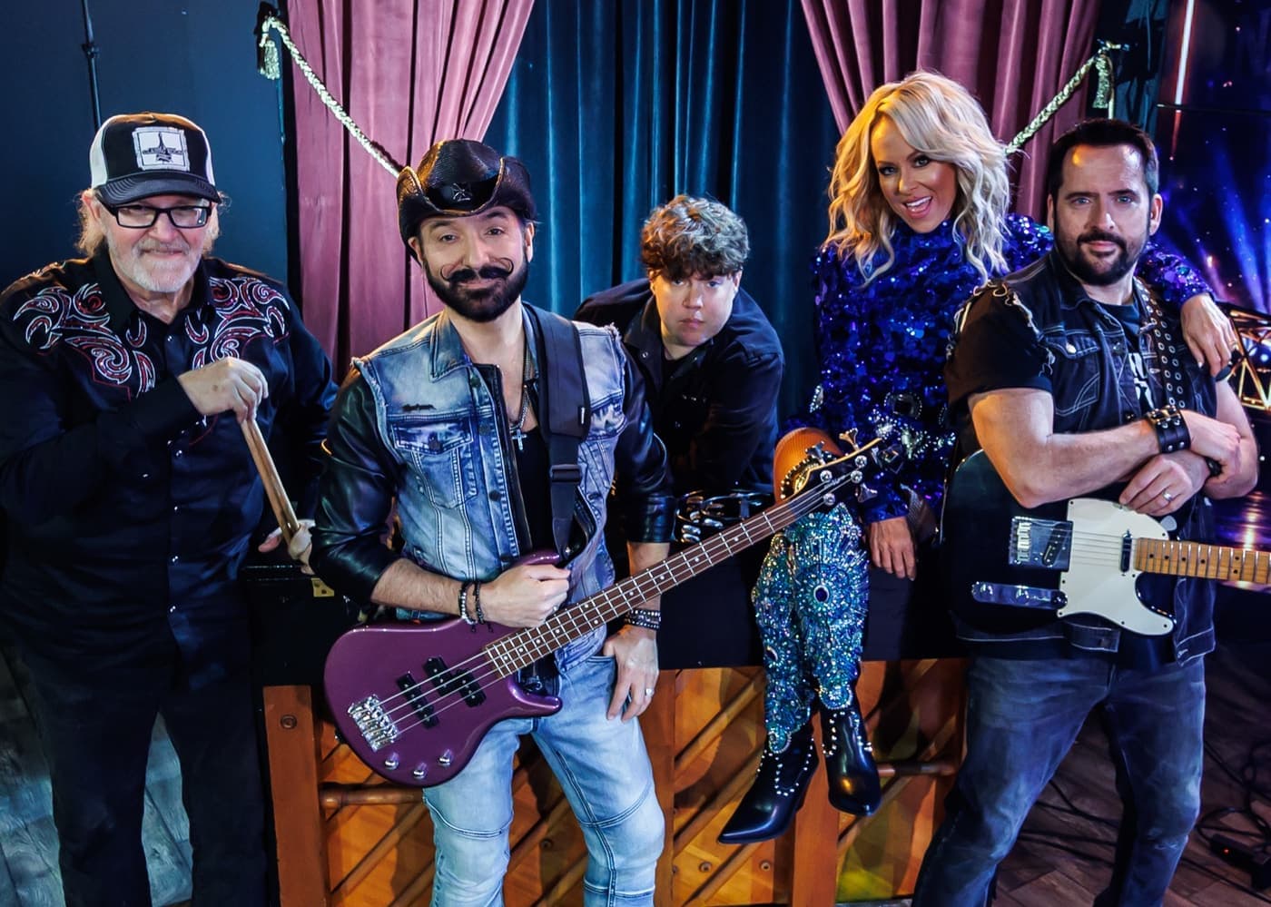 Honky Tonk Heartland cast on stage at The Showroom at Branson Meadows in Branson