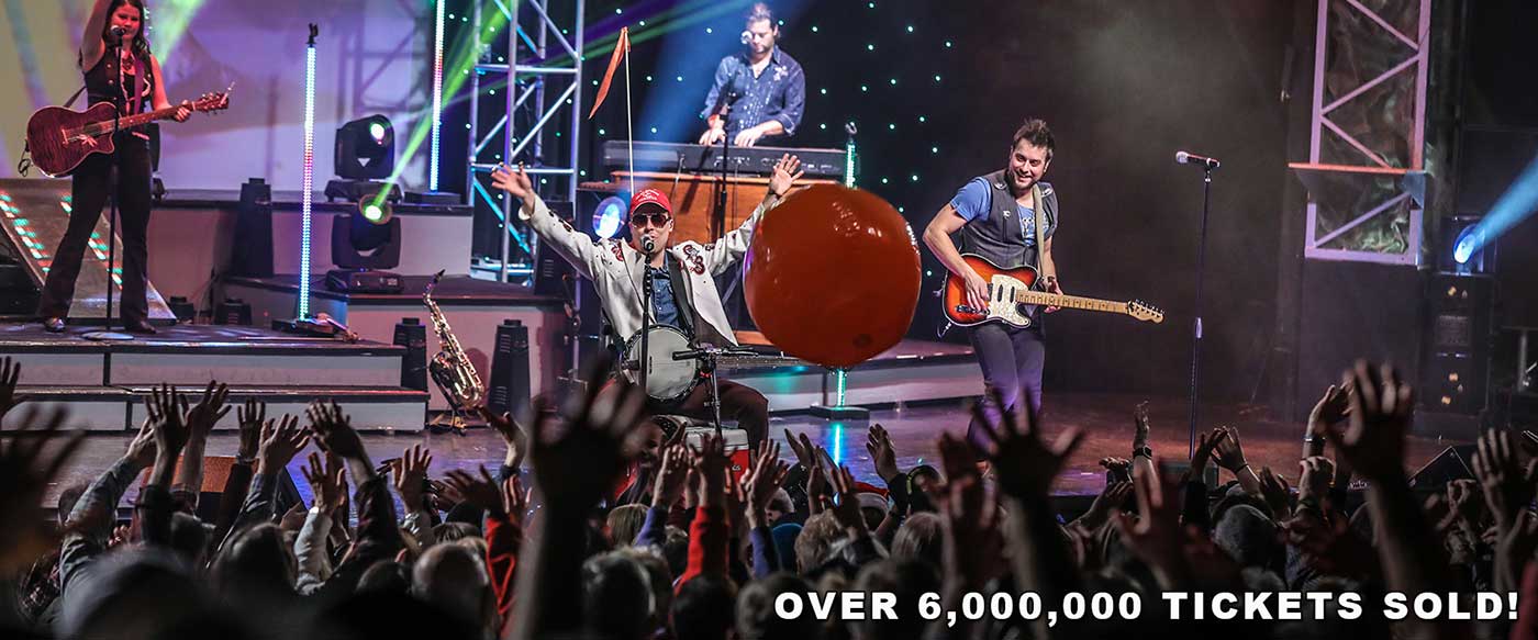 The Haygoods performing live on stage with pyrotechnics in Branson Missouri