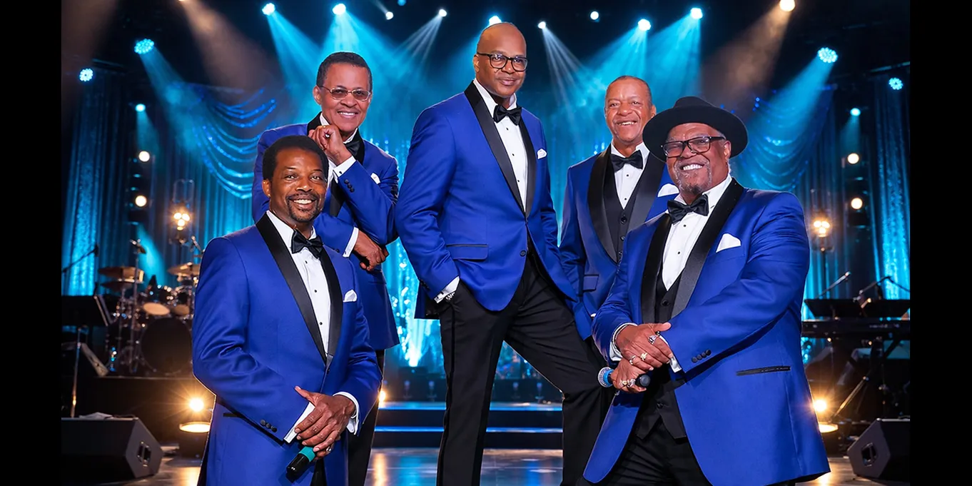 Motown Downtown performers singing soul music on stage in Branson