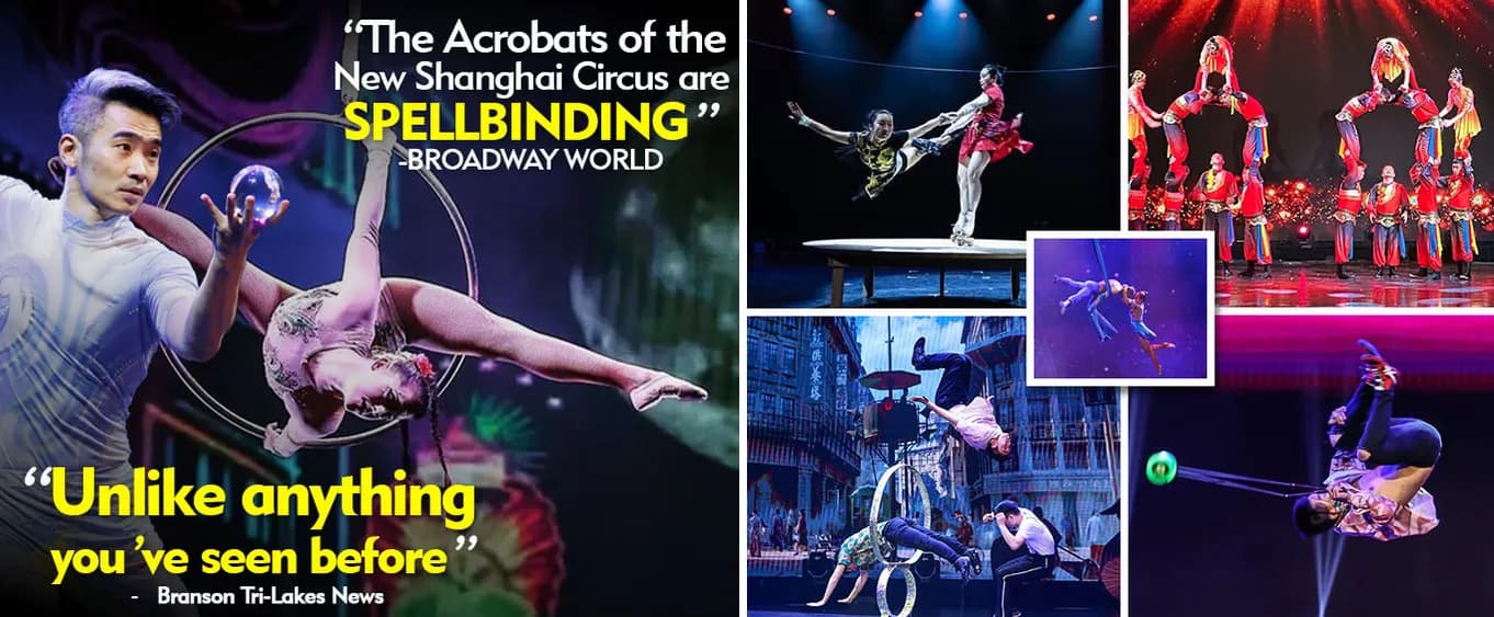 Amazing Acrobats of Shanghai performing gravity-defying acts in Branson